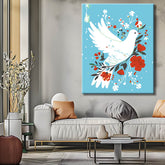 Painting by numbers dove of peace